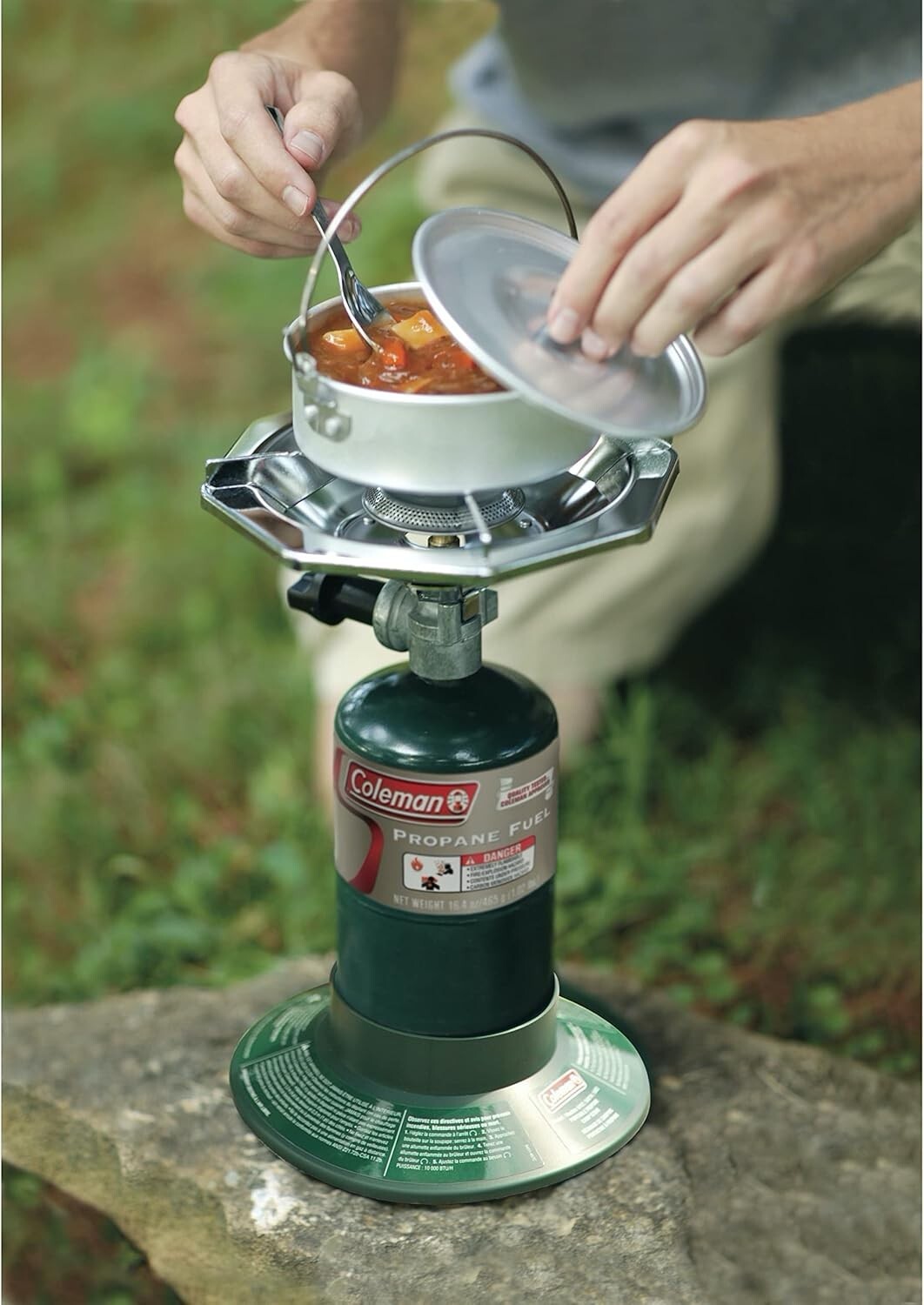 Efficient Camping Stove with 10,000 BTUs & Pressure Regulator for Outdoors