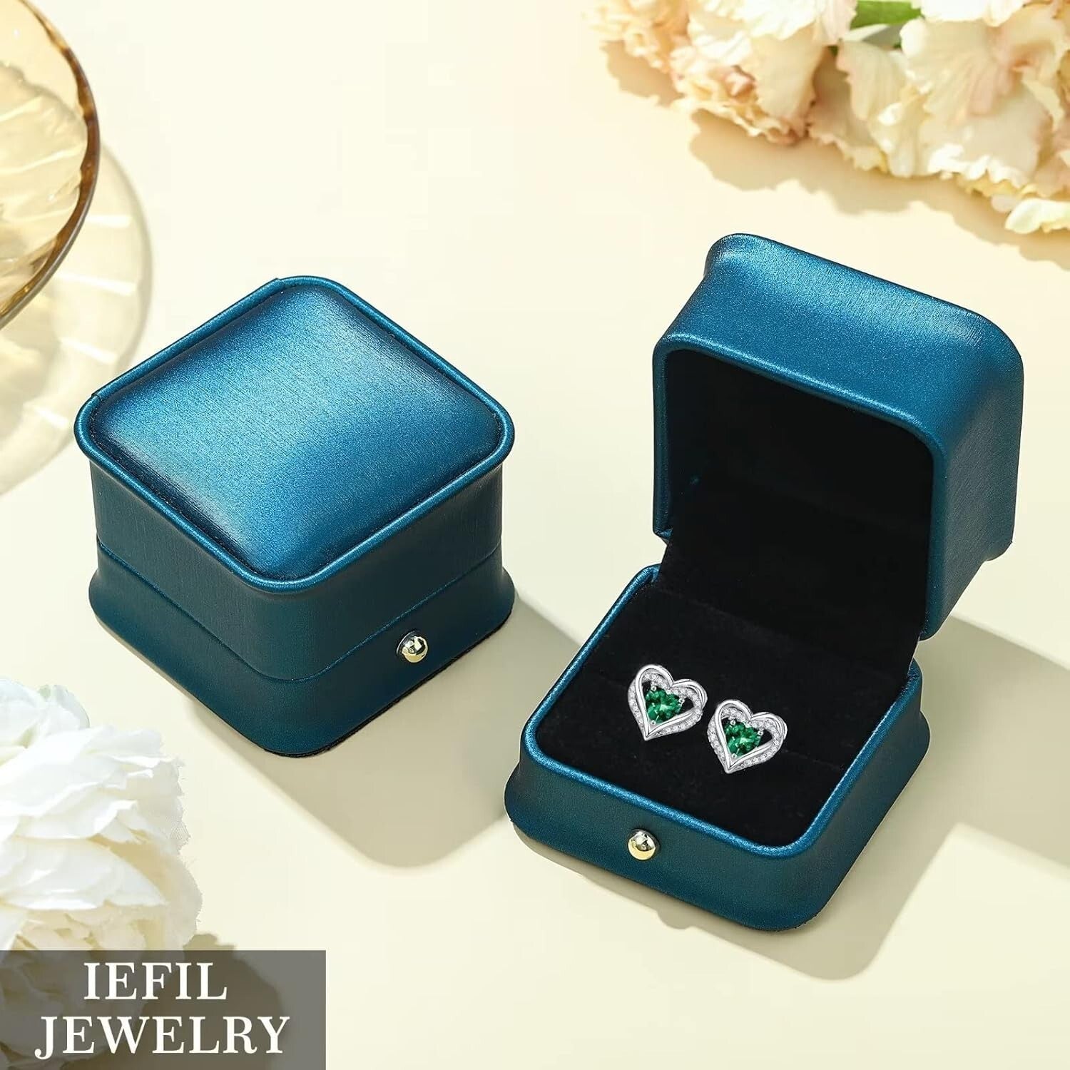 Unique 925 Sterling Silver Heart Birthstone Earrings - Perfect for Any Occasion