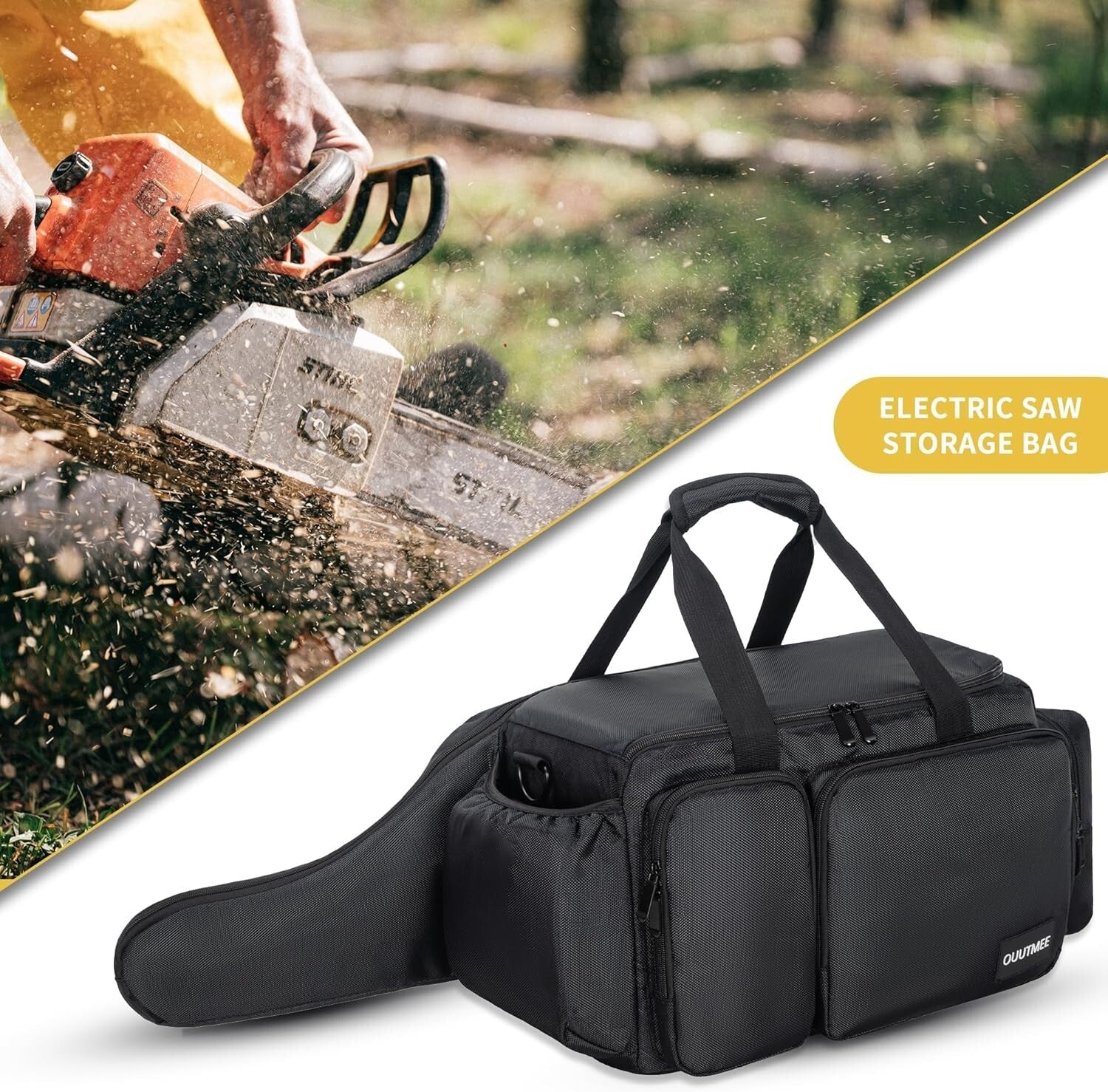 Premium Waterproof Chainsaw Case - Compatible with Dewalt, Greenworks, EGO Users