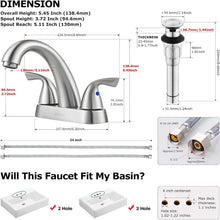 Load image into Gallery viewer, Elegant 2-Handle Bathroom Sink Faucet in Brushed Nickel - Water Efficient Design
