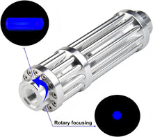 Load image into Gallery viewer, Lightweight 500 Lumen Blue Flashlight with Adjustable Beam for Hiking &amp; Camping