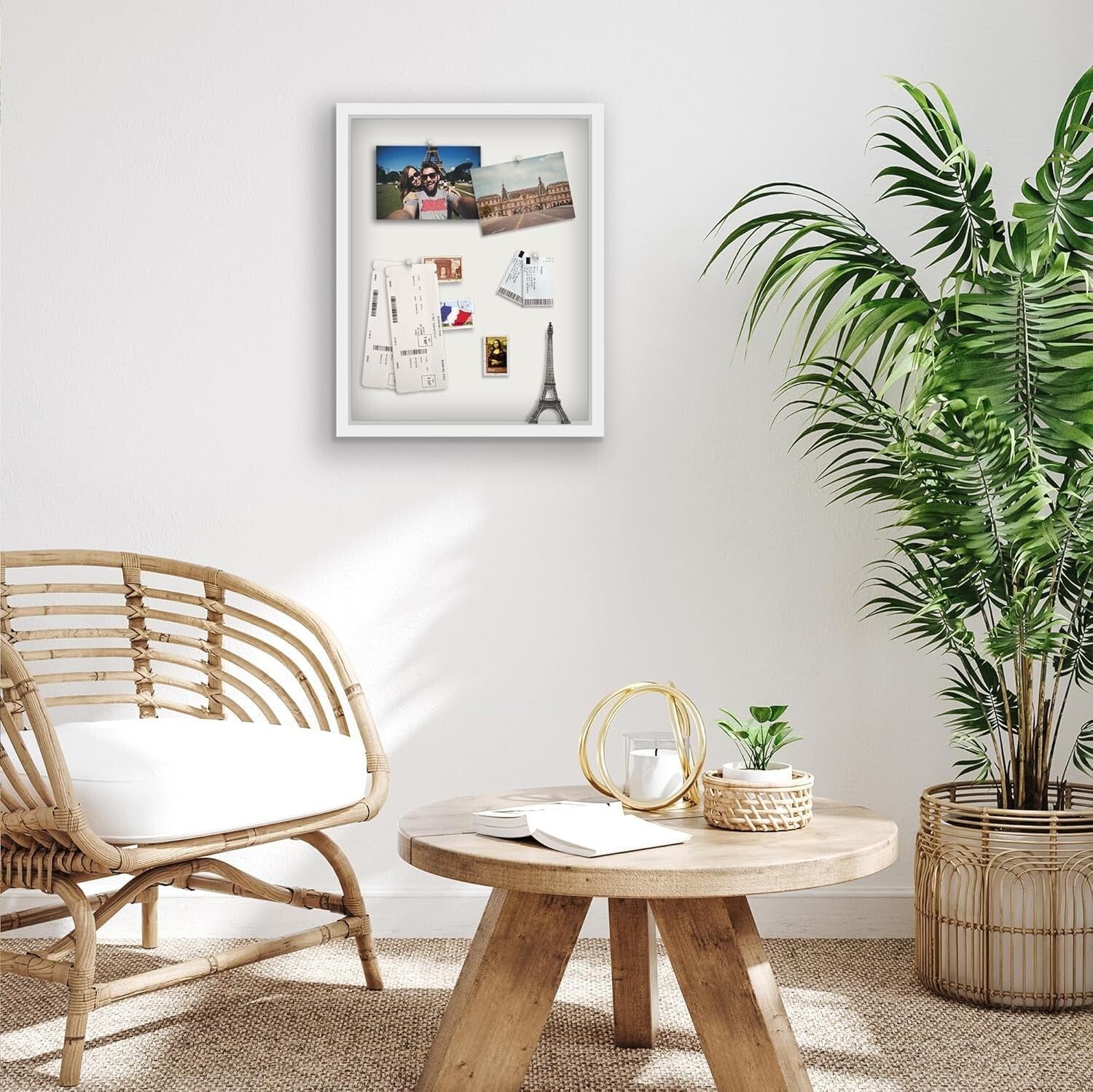 Elegant 16x20 Shadow Box Frame - Tabletop & Wall Display, White Felt Back