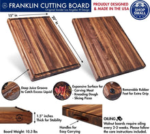 Load image into Gallery viewer, Functional 20x15 in Walnut Cutting Board with Juice Groove for Hassle-Free Prep