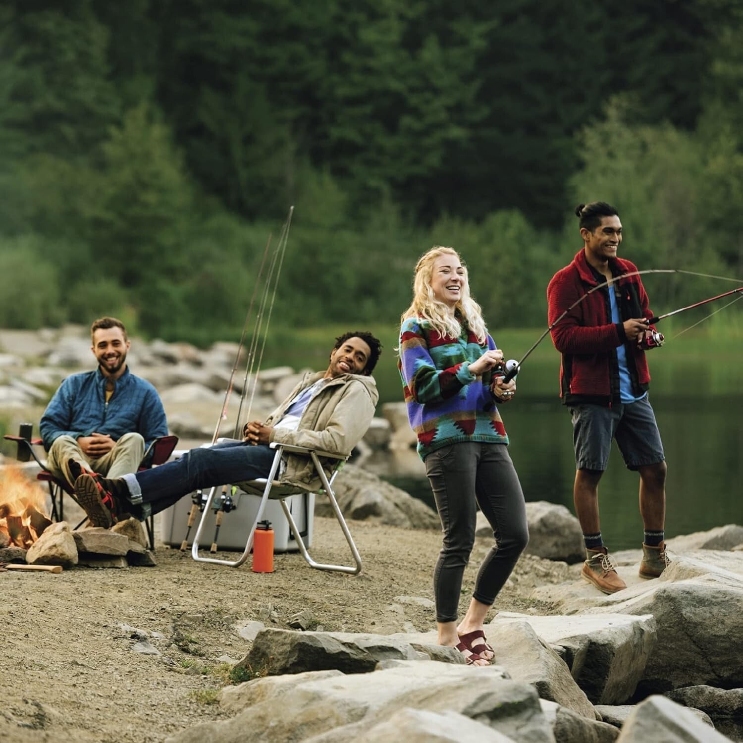 Compact Telescoping Fishing Combo: 33 Spinning Reel with 5ft Rod for All Anglers