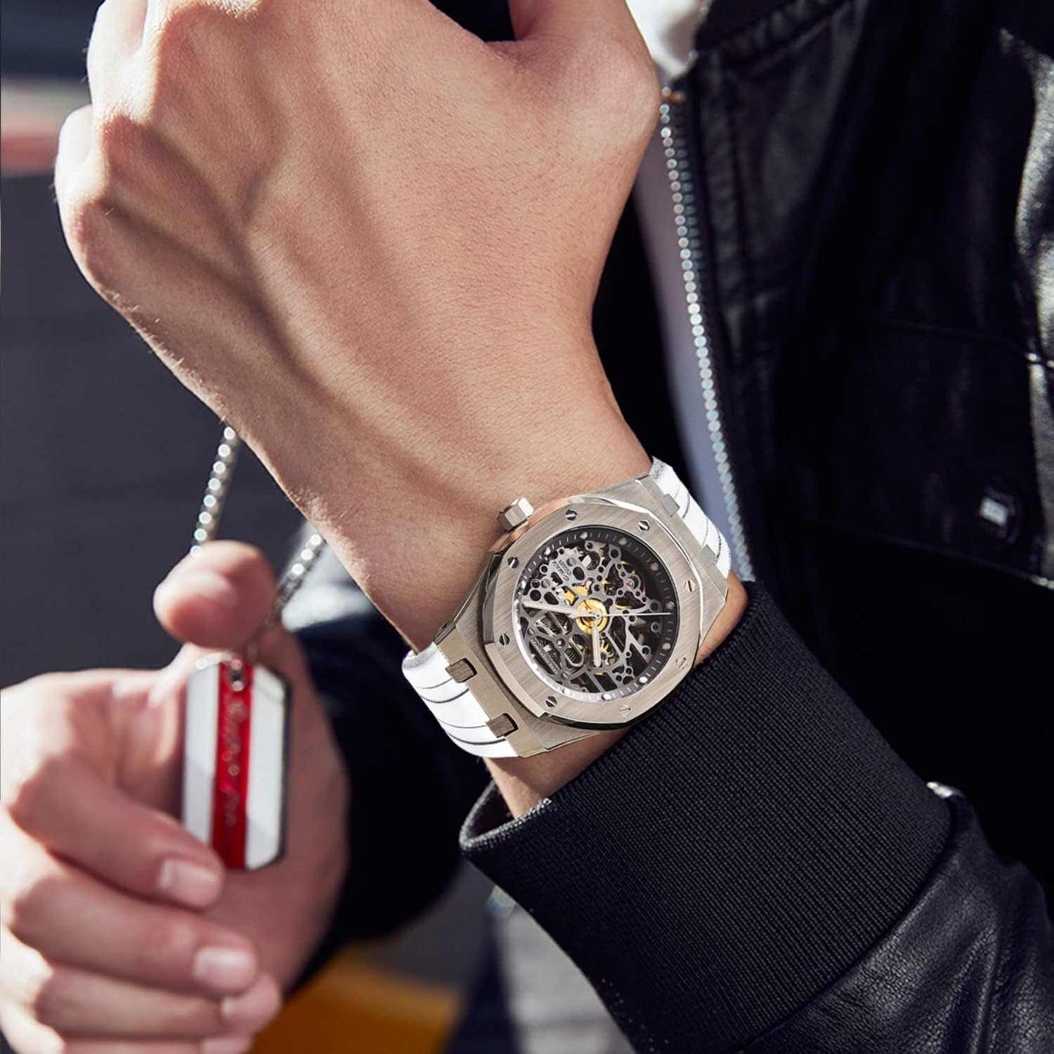 Innovative Skeleton Diver Watch with Premium Silicone & 50M Water Resistance