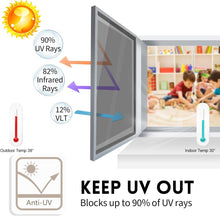 Load image into Gallery viewer, One Way Daytime Privacy Window Film - Black-Silver UV Blocking Tint 23.6x13.1ft