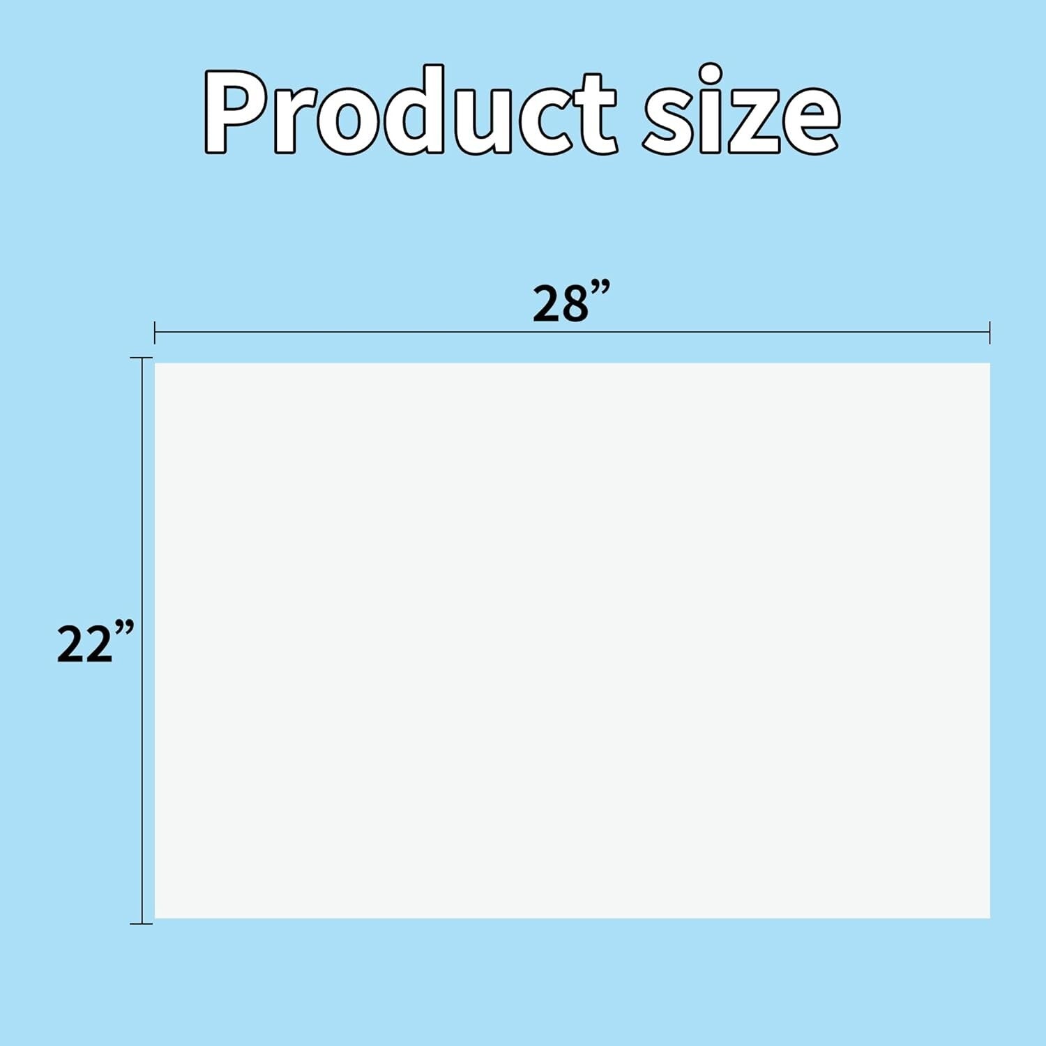Economical Bulk Poster Board 22"x28" - 50 Sheets of White Paper for Crafts