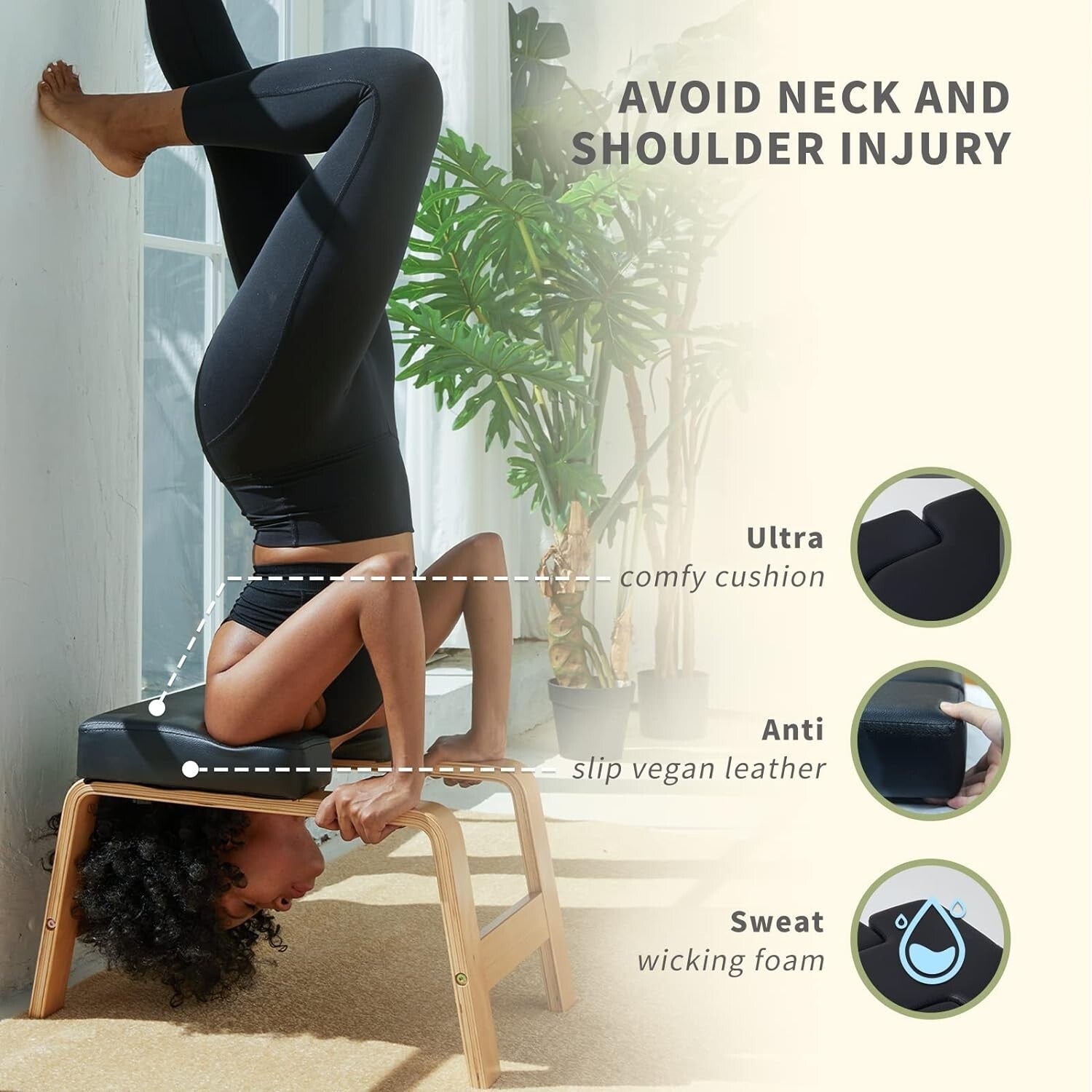 Multi-Color Yoga Headstand Chair with Non-Slip Pads for Beginners and Experts