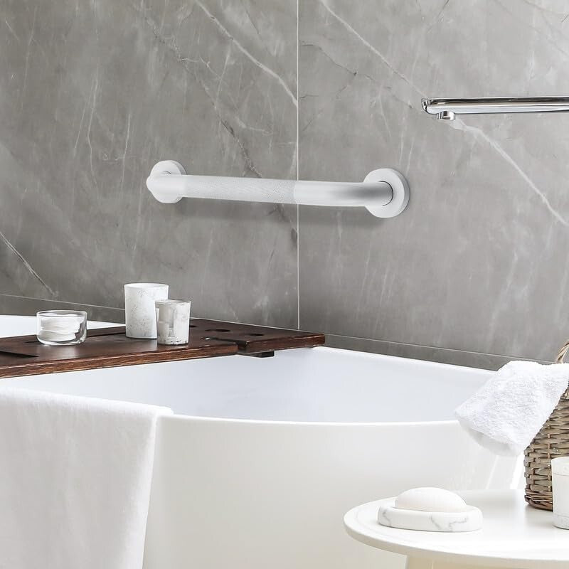 Durable 24-Inch Stainless Steel Grab Bars for Showers - Maximum 500 lbs Capacity