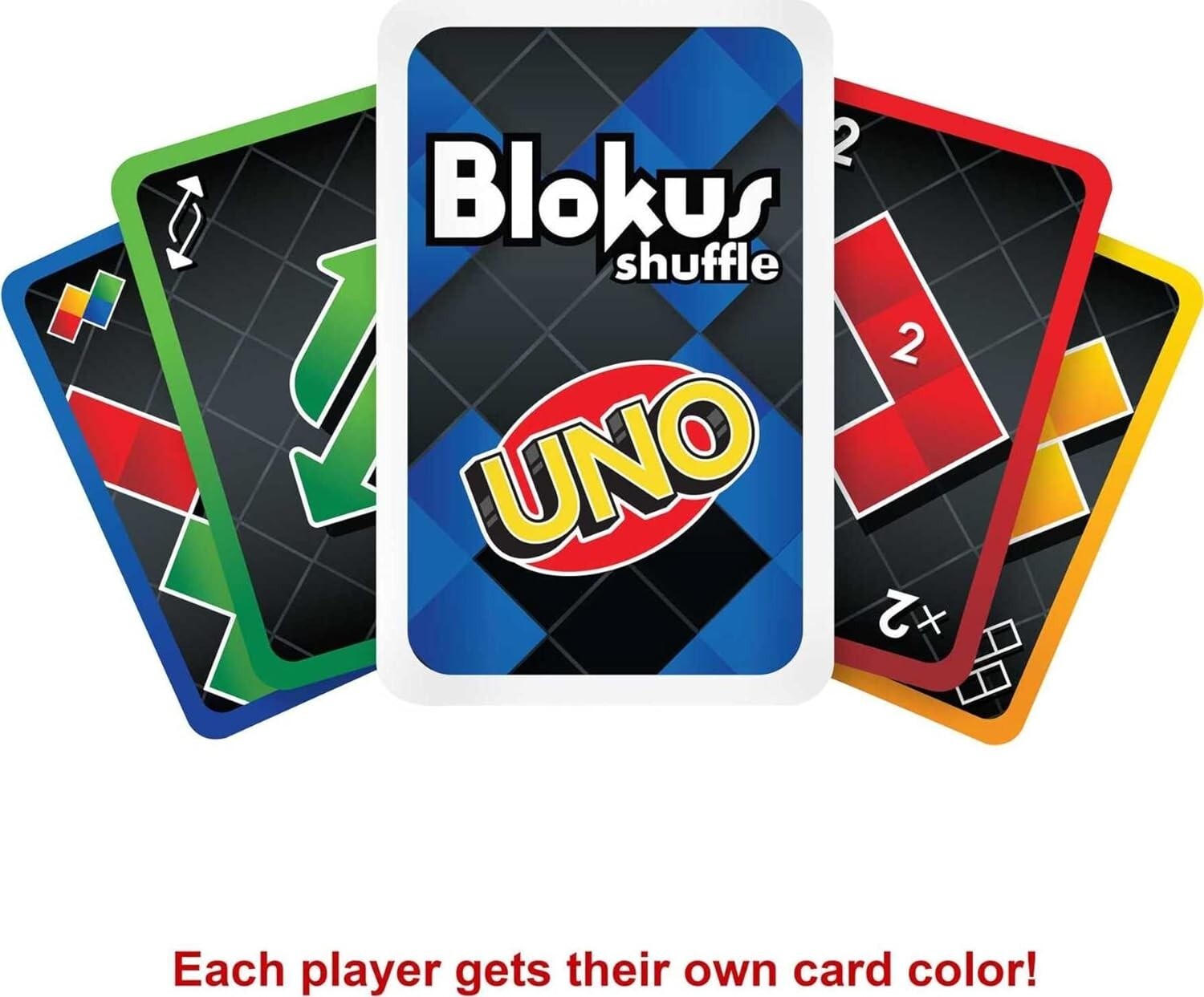 Exciting Blokus Shuffle: UNO Edition with Colorful Pieces & Black Gameboard