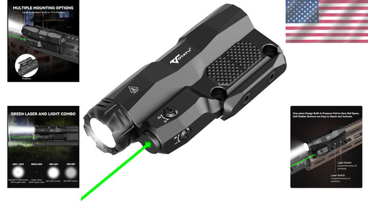 Picatinny M-LOK Tactical Flashlight with Touch Pad & 2400 Lumens Light Power