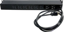 Load image into Gallery viewer, Power Distribution Unit with 8 Outlets - 1U Rack Mount &amp; Surge Protection