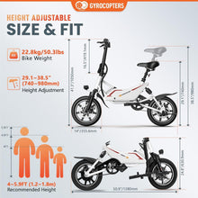 Load image into Gallery viewer, Urban 350W Folding Electric Ebike - 37 Miles Range, Adjustable Seat, GPS Enabled