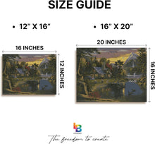 Load image into Gallery viewer, Mountain Paradise DIY Paint by Numbers Kit - Complete Framed Canvas Set