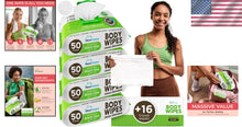 Load image into Gallery viewer, 216 XL Travel Body Wipes for Women - Hypoallergenic, Aloe and Vitamin E Infused