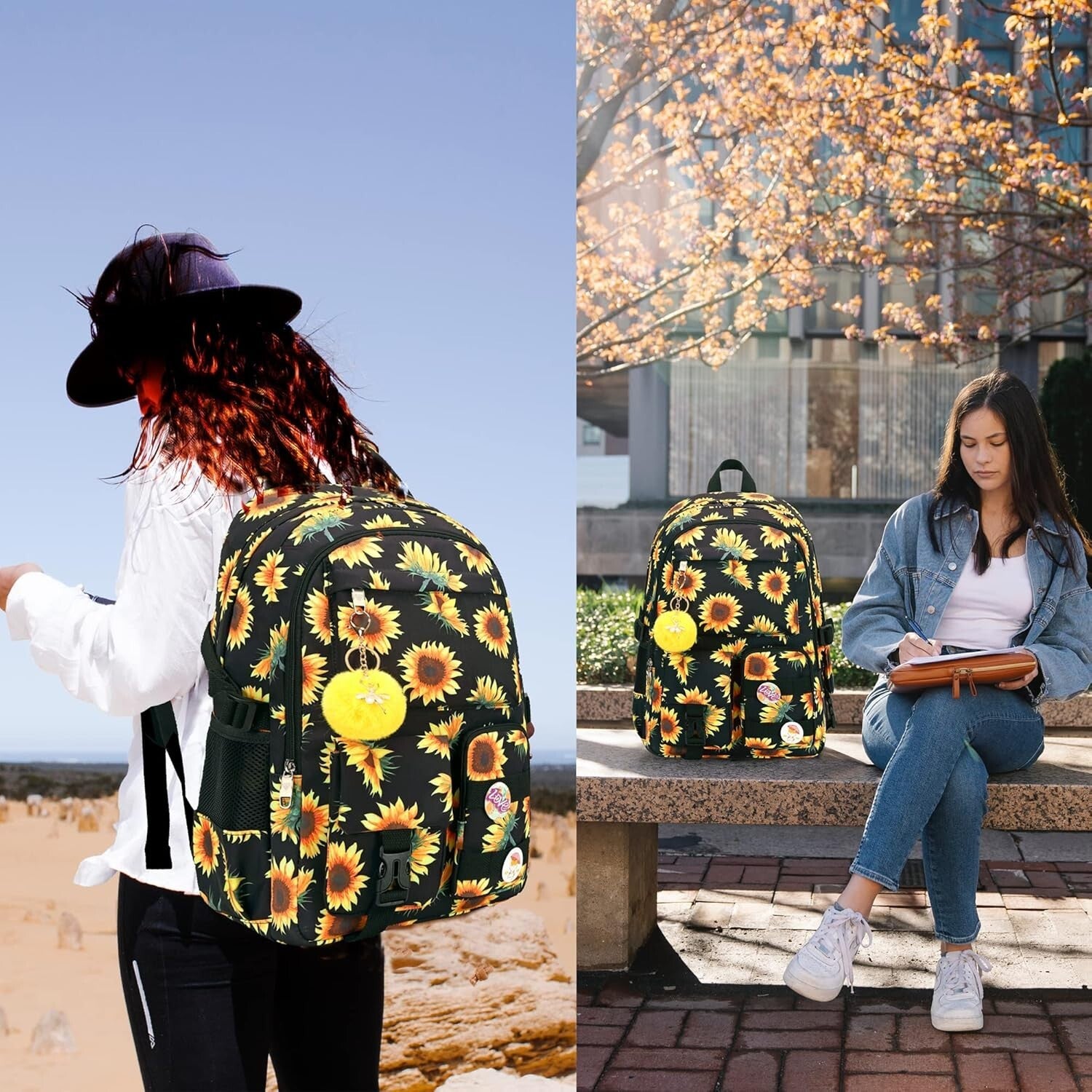 Cute 3-Piece 15.6 Inch Laptop Backpack Set for Teens - Stylish & Functional