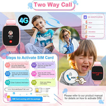 Load image into Gallery viewer, 4G Kids Smartwatch with SOS, Games &amp; Parental Control - Perfect Gift in Pink
