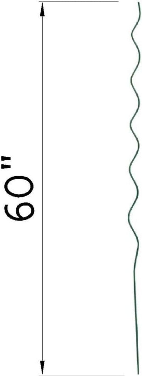 Durable 59-Inch Vinyl Coated Tomato Stakes - 10 Pack Climbing Plant Supports