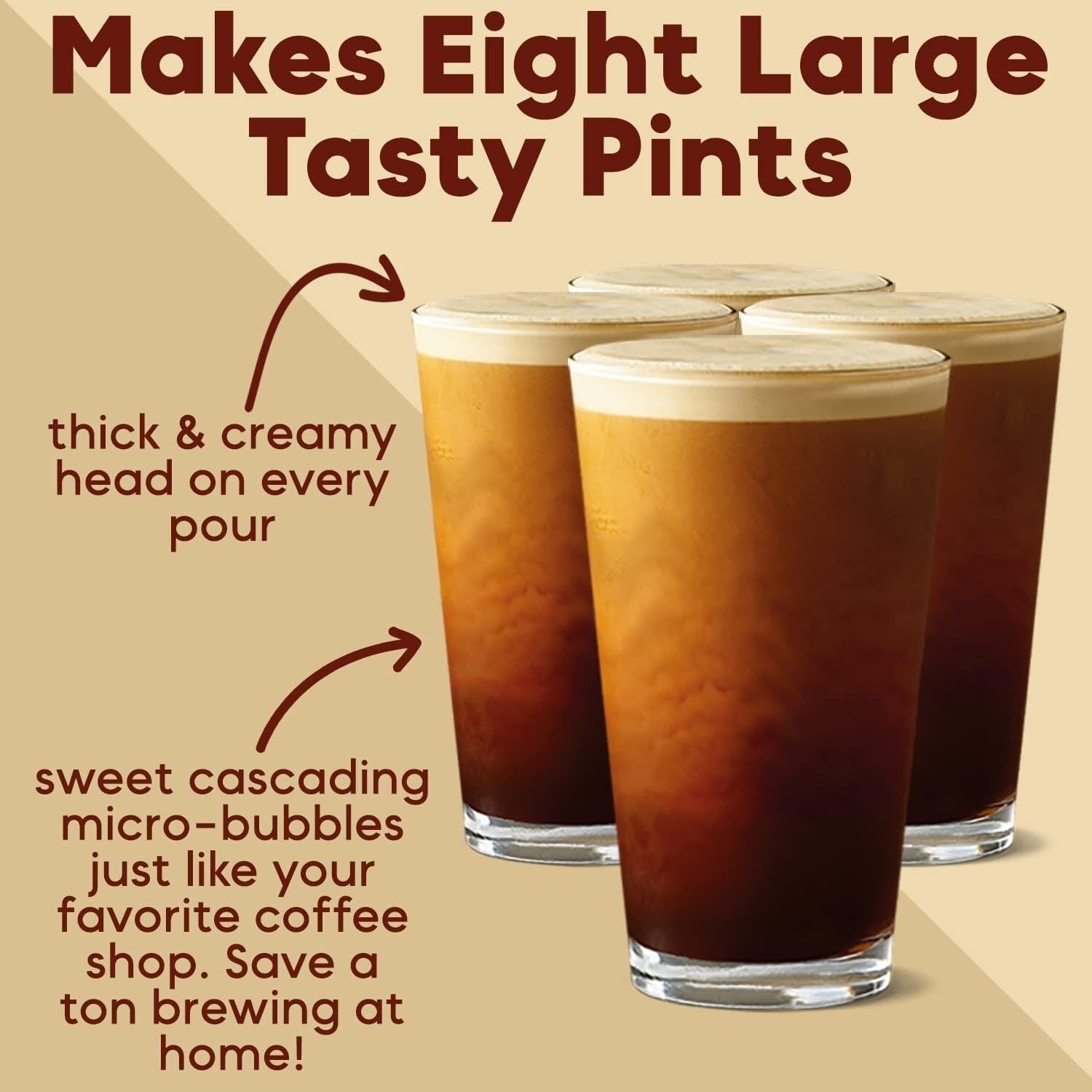 Stainless Steel Nitro Cold Brew Coffee Maker - 128 Oz, Perfect for Coffee Lovers