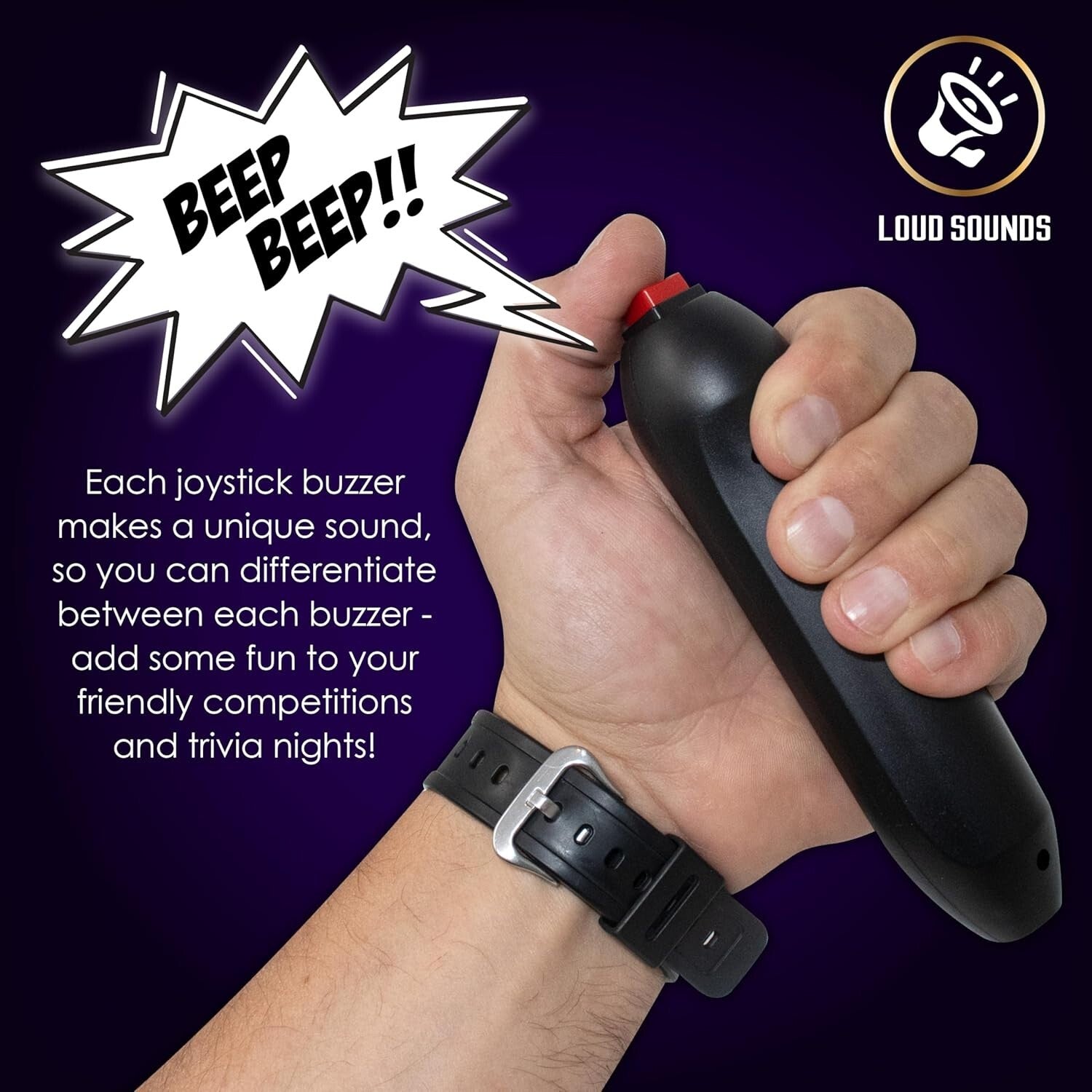 8-Player Wireless Game Buzzer System with LED Display for Trivia and Jeopardy