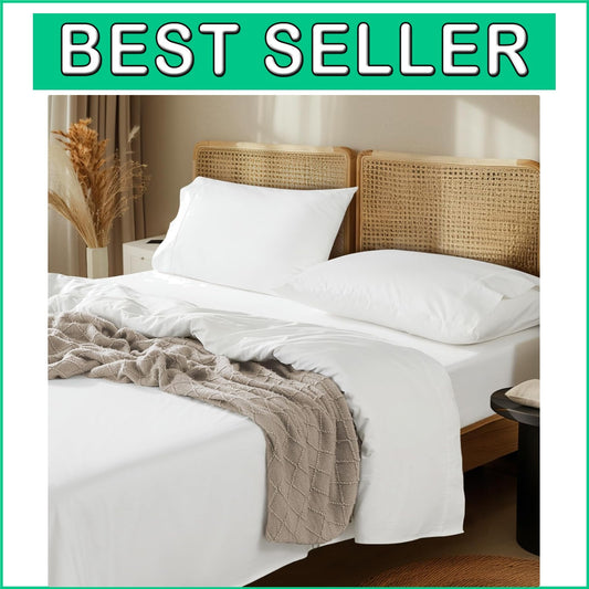 Elegant 4-Piece King Size Sheet Set - Soft Sateen Weave, Perfect for Gifting