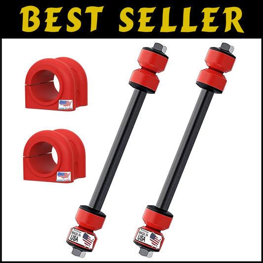 Front Sway Stabilizer Links with Black Zinc Bushings - Fits 1998-2010 Vehicles