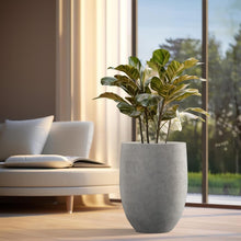 Load image into Gallery viewer, Large Round 21.7" Concrete Planter with Drainage for Stylish Indoor/Outdoor Use