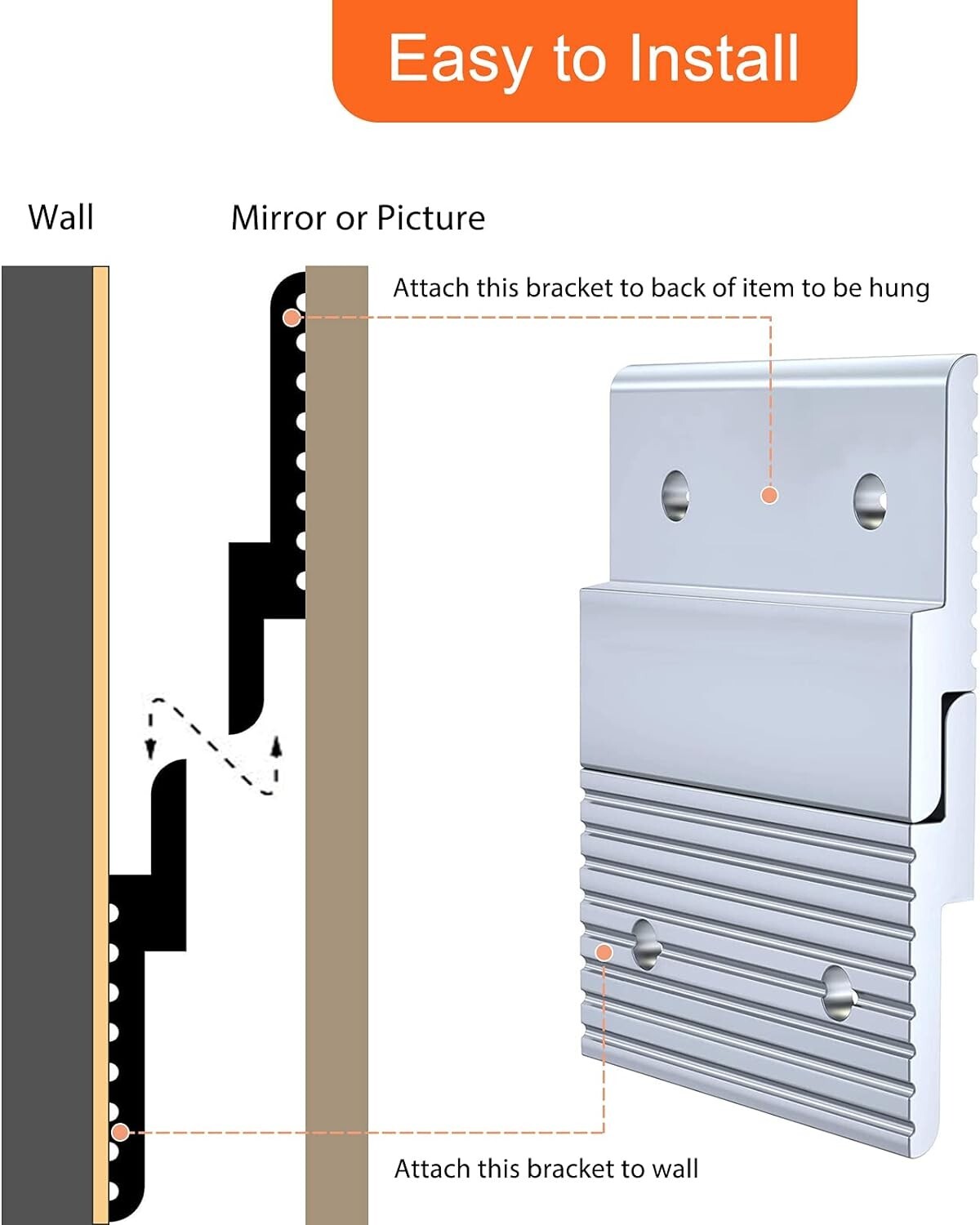 Durable 50 Pair French Cleat Hanger - Supports Up to 50 lbs, Easy Installation