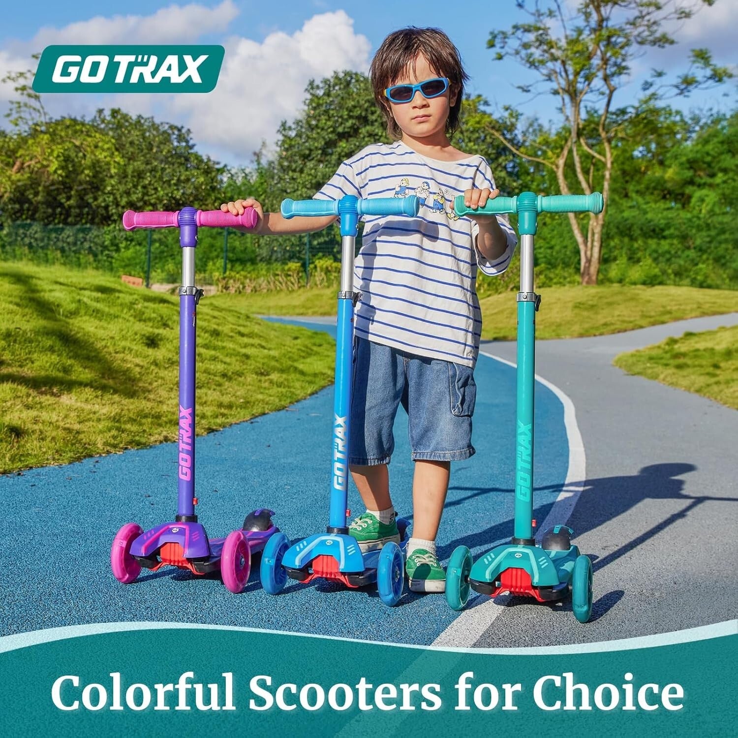 Exciting LED Lighted Kids Kick Scooter - Ideal for Ages 2-8 and Up to 100 lbs