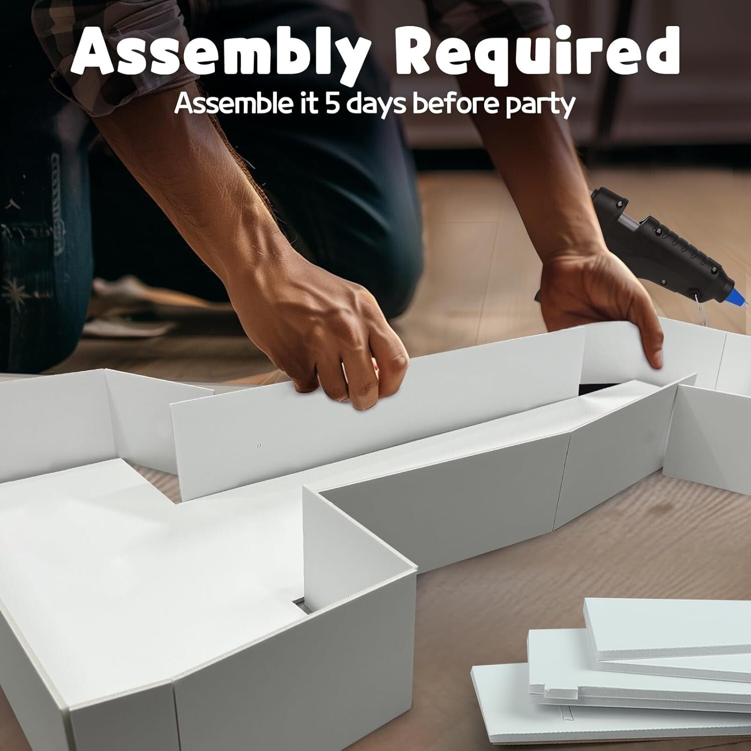 Durable Cube Balloon Mosaic Design for 50th Birthday & Anniversary Celebrations