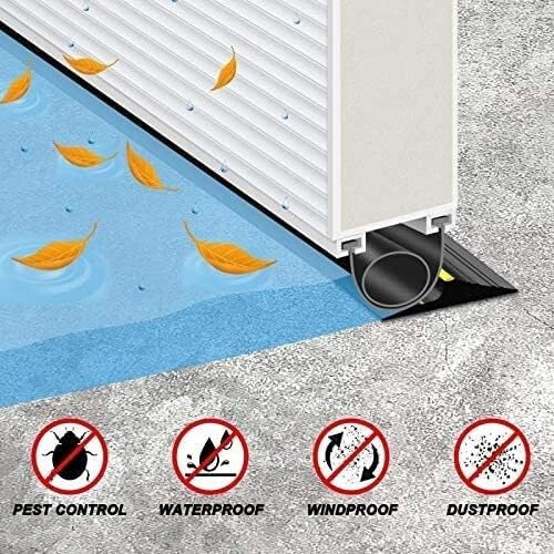 Extreme Weather Protection Garage Door Seal - 20ft Rubber Strip for All Surfaces