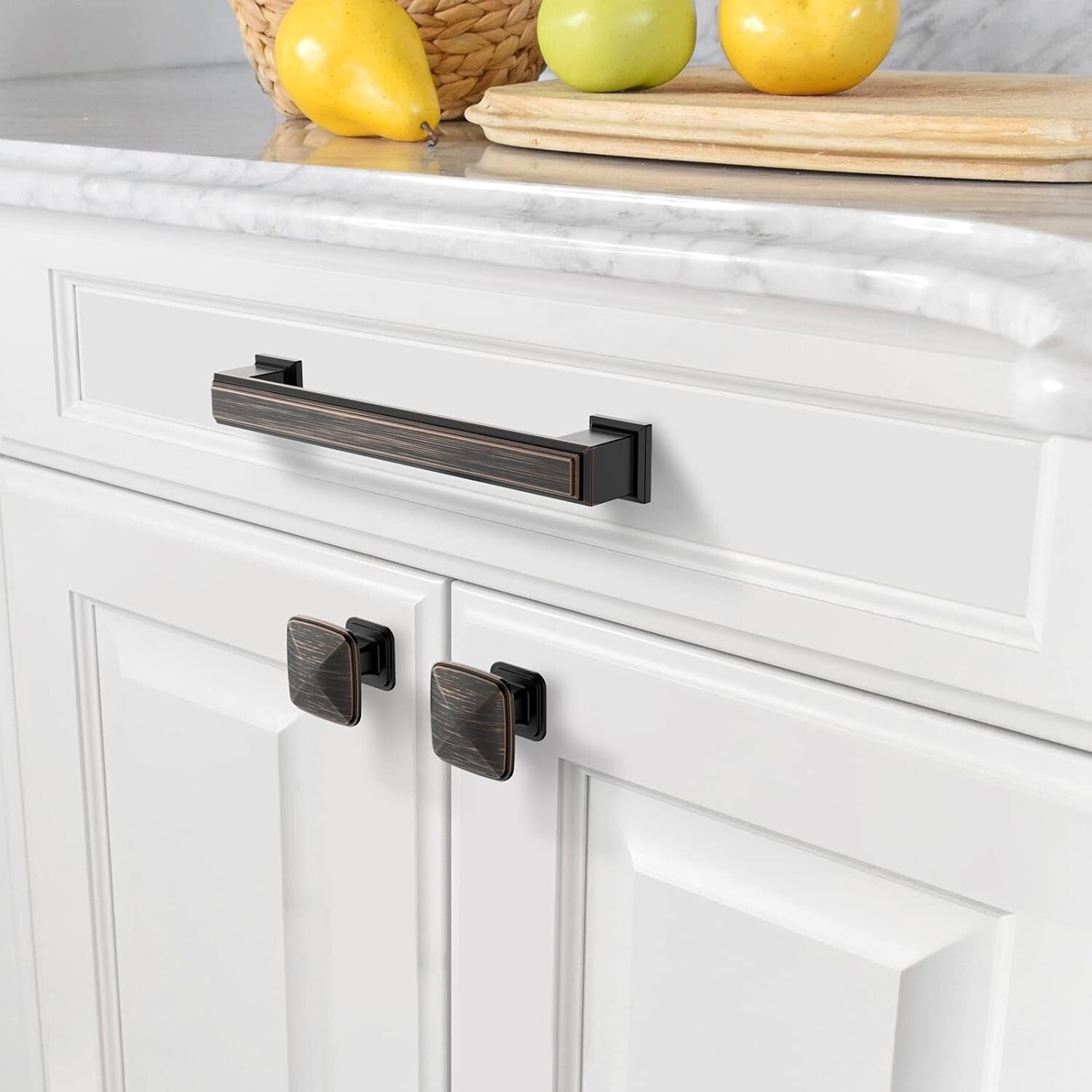 Durable Oil Rubbed Bronze 10 Pack Cabinet Pulls - Easy Install 5 Inch Design