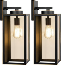 Load image into Gallery viewer, Modern Bronze Exterior Wall Light Fixtures - 15.25 Inch Waterproof LED Sconces