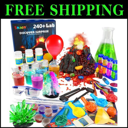 240+ Lab Experiments Chemistry Set - Fun STEM Learning Toys for 6-12 Years Old