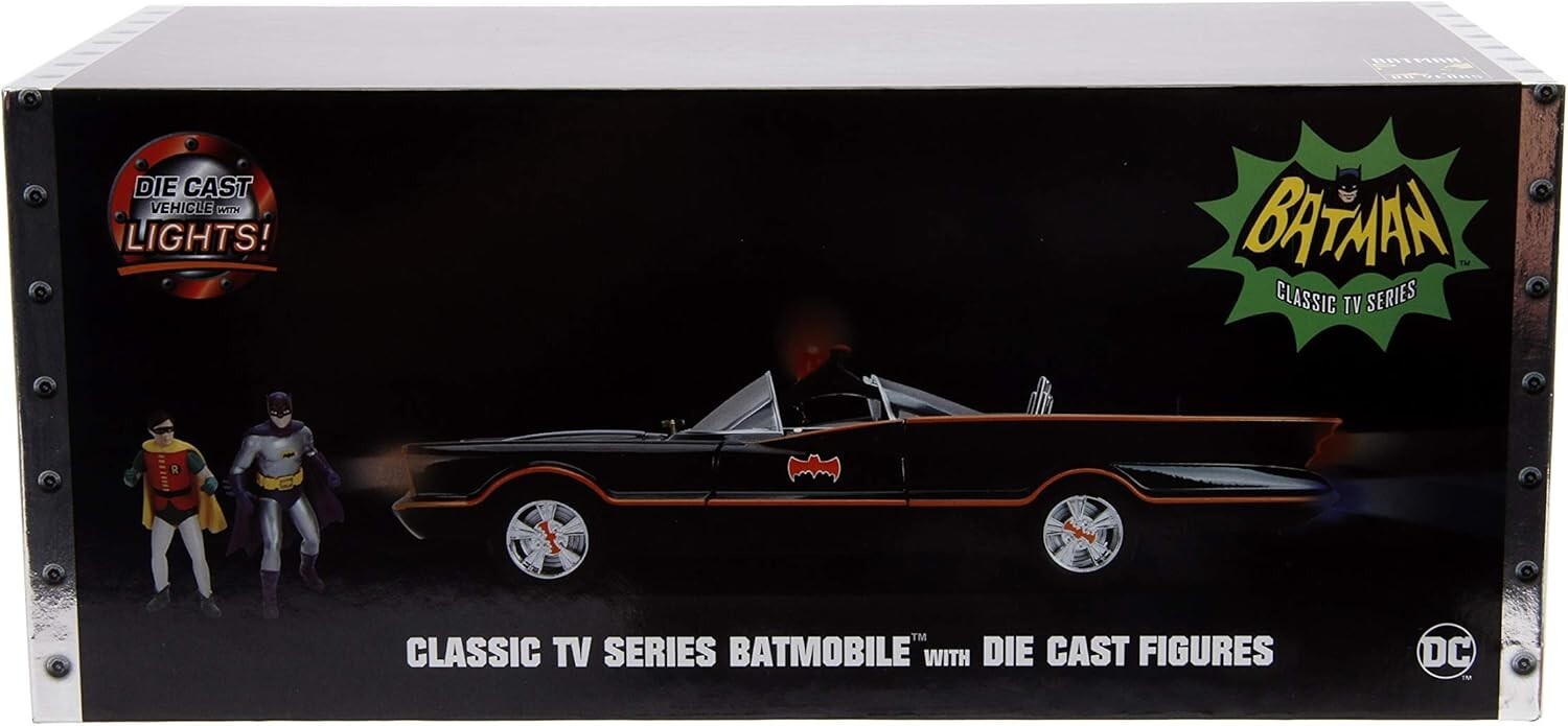 Die-cast Batmobile Vehicle and 3" Batman & Robin Figurines - Collector's Edition