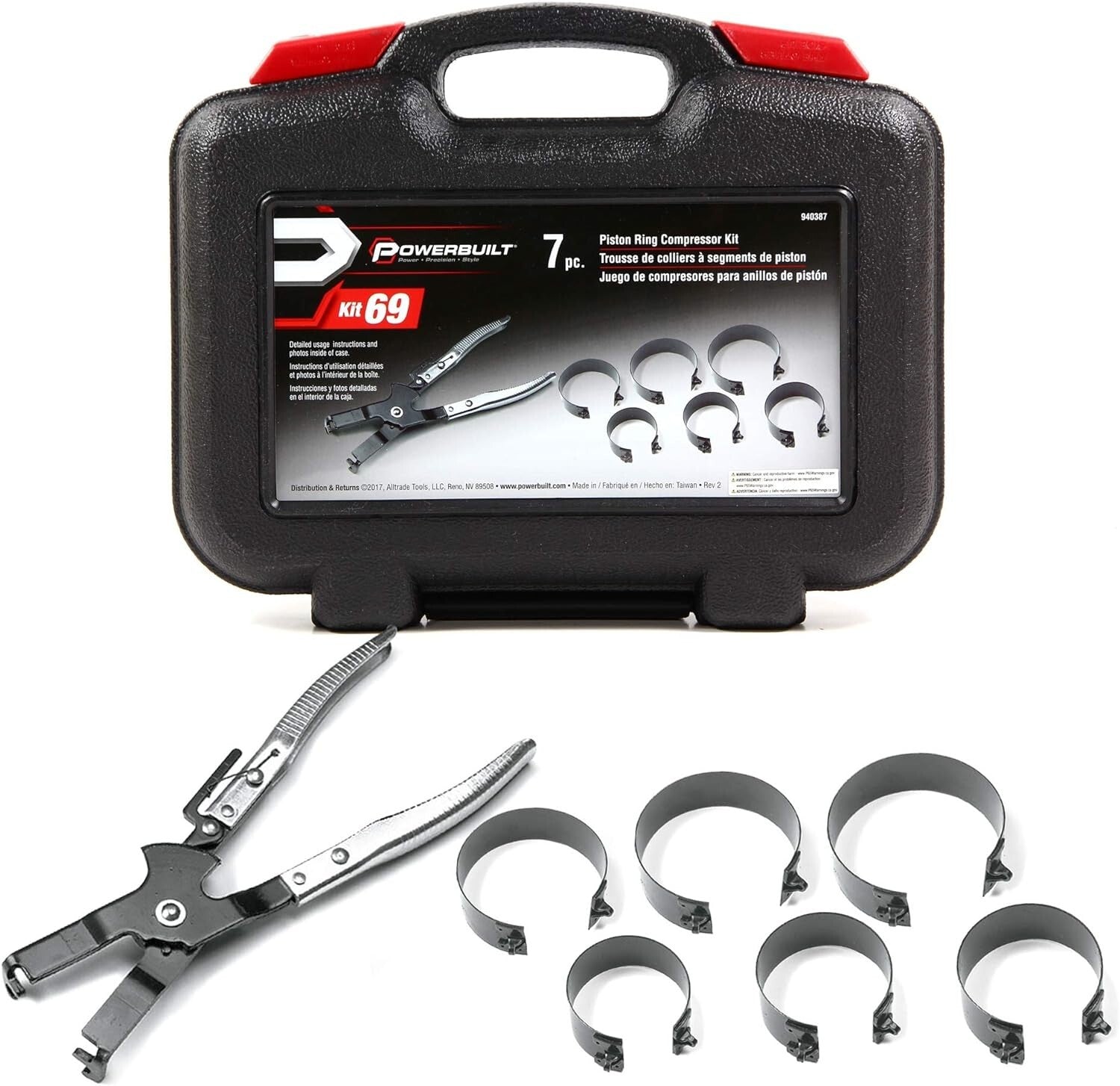 Versatile Piston Ring Compressor Tool Set for Professional Engine Installations