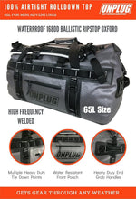Load image into Gallery viewer, Ultimate Waterproof Adventure Bag | 65L Heavy Duty Duffle for Outdoor Activities