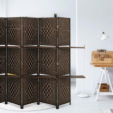 Load image into Gallery viewer, Versatile 6 Panel Wood Room Divider with Storage Shelves for Stylish Privacy