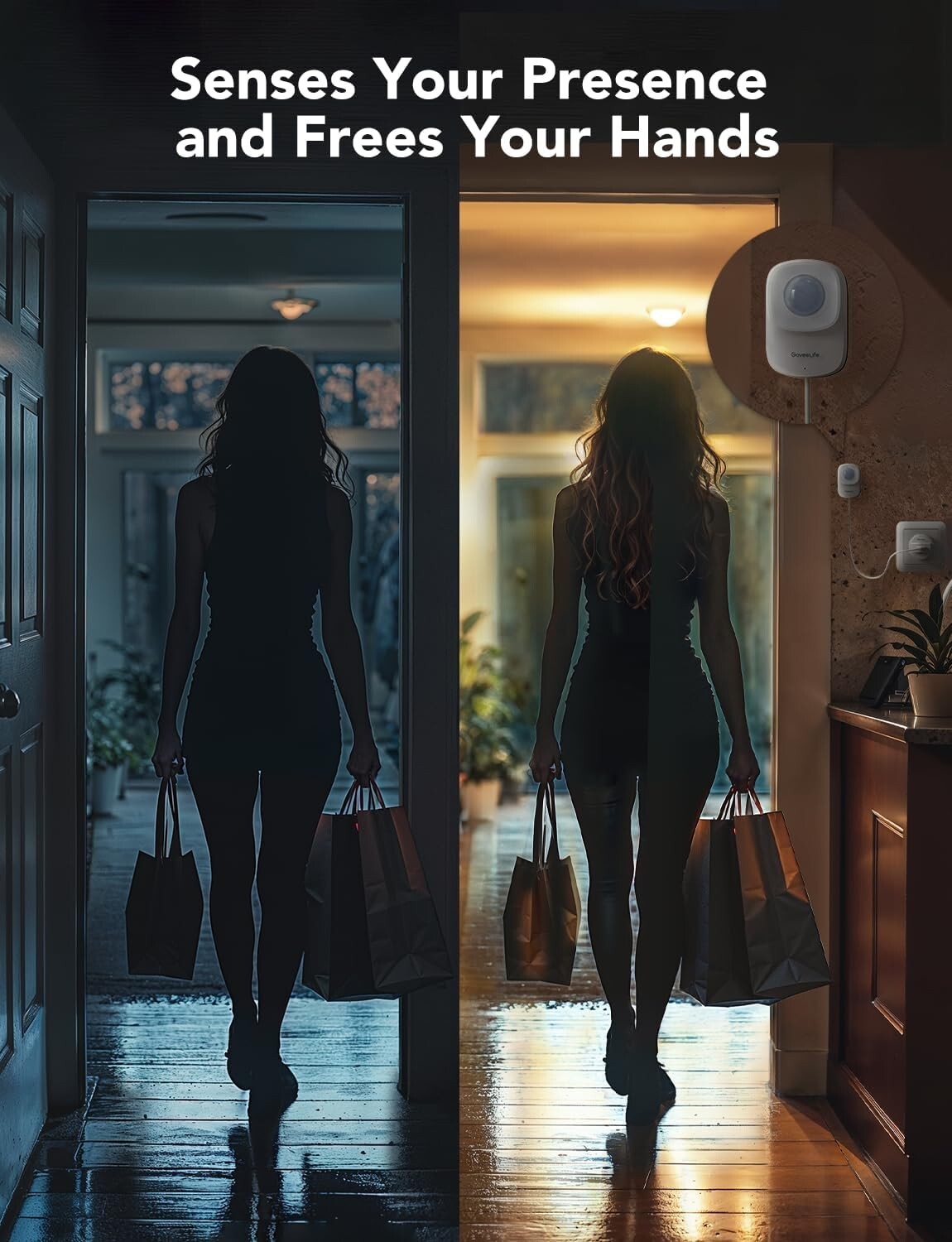 Customizable Smart Motion Sensor with Zone Positioning & Energy-Saving Features