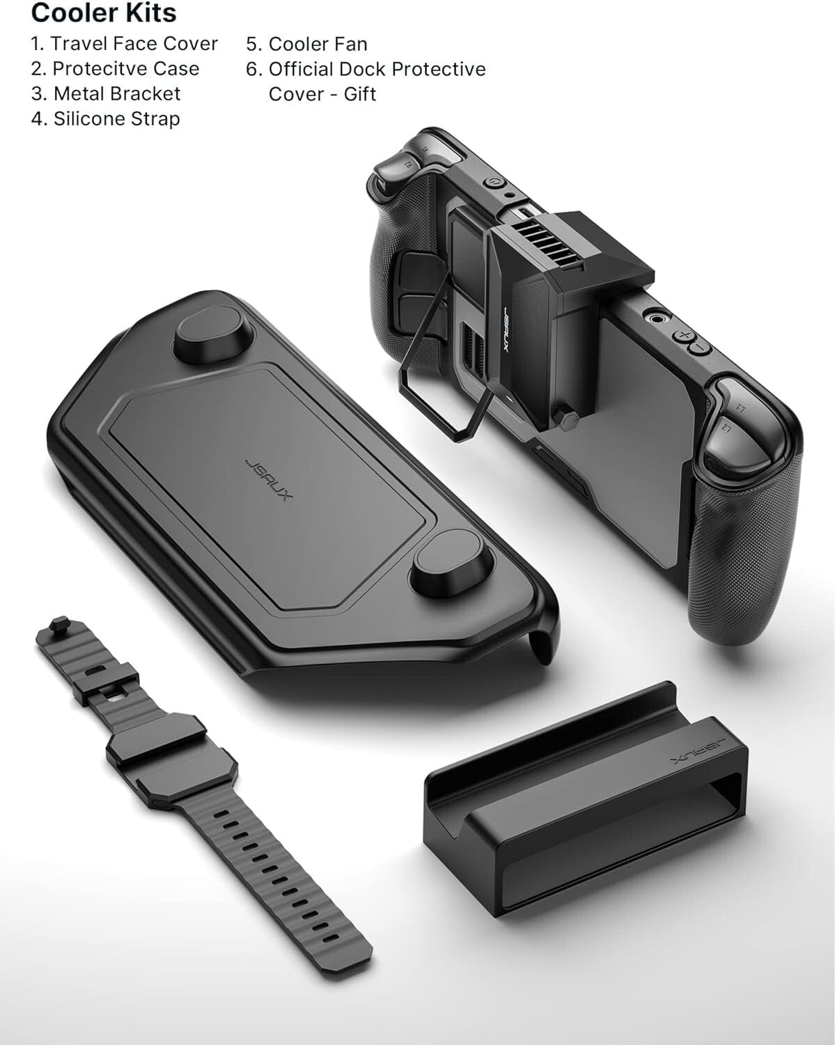 Customizable Steam Deck Protective Case with Cooling Fan & Lightweight Design