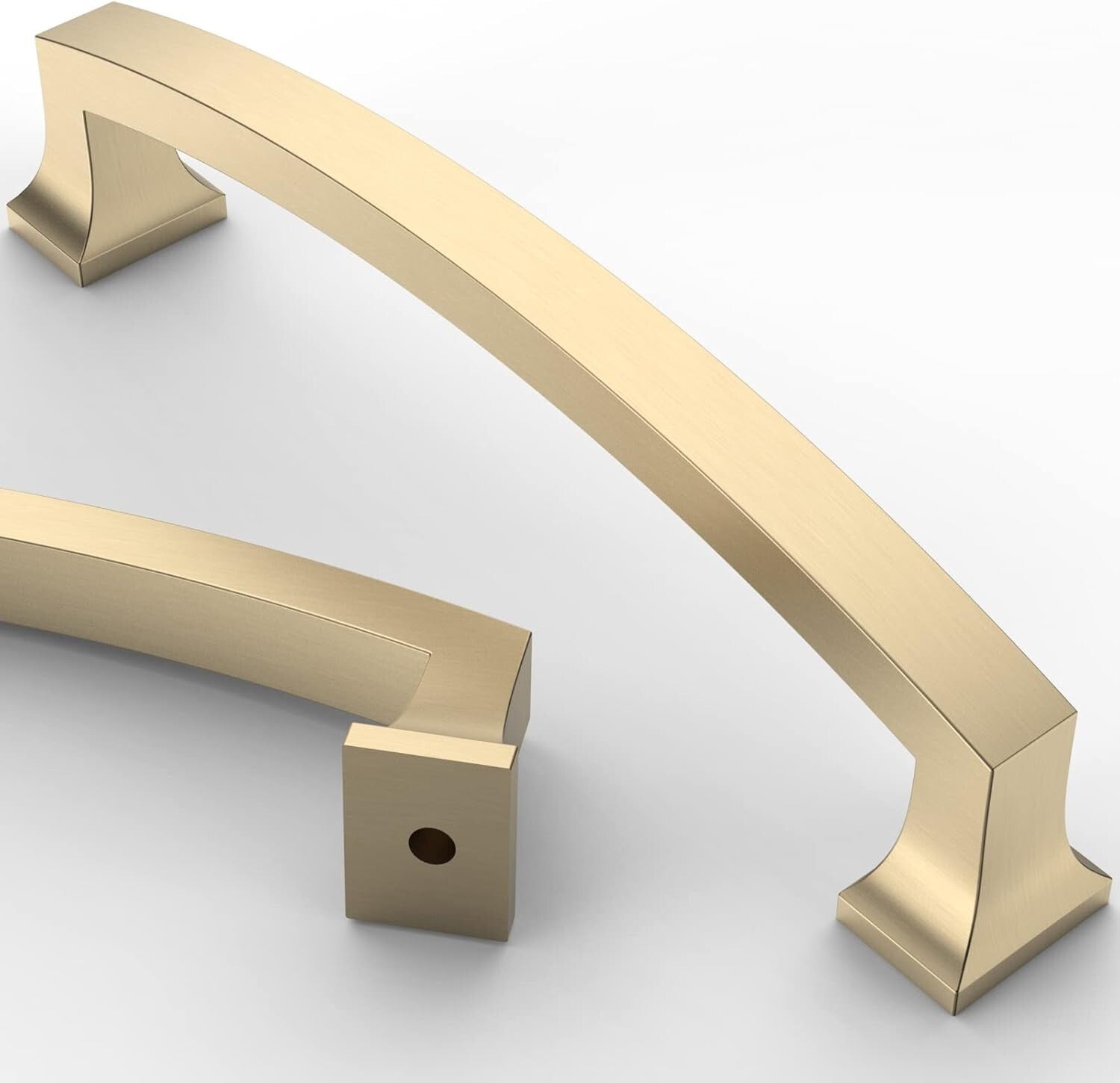 Elegant 5-Inch Brushed Brass Cabinet Pulls - 10 Pack for Stylish Home Upgrades