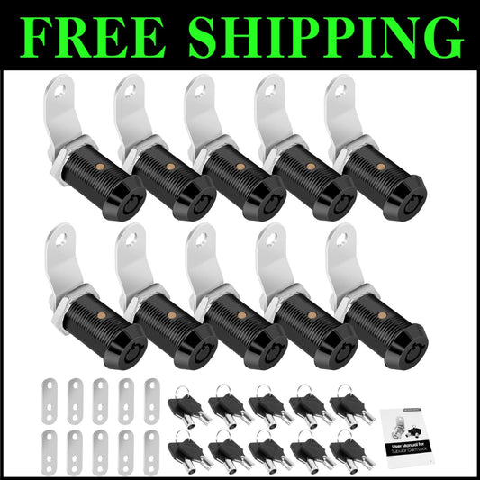 Durable RV Locks with Keys, 10 Pack Keyed Alike, 1-1/8 Inch for Outdoor Security