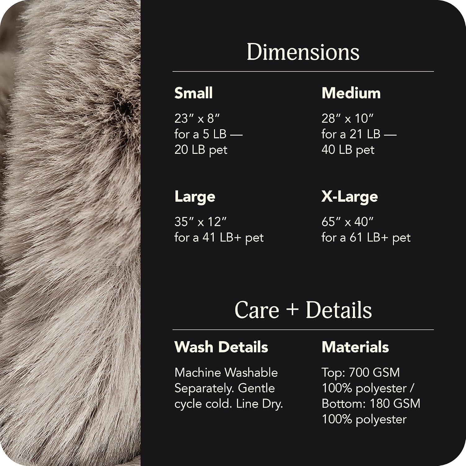 Medium Orthopedic Dog Bed - Extra Soft Faux Fur - Machine Washable Taupe Ducky