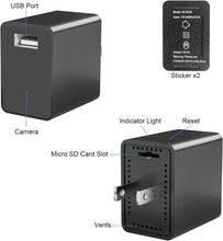 Load image into Gallery viewer, 140-Degree USB Charger Security Camera - Real-Time Monitoring in Full HD 1080P