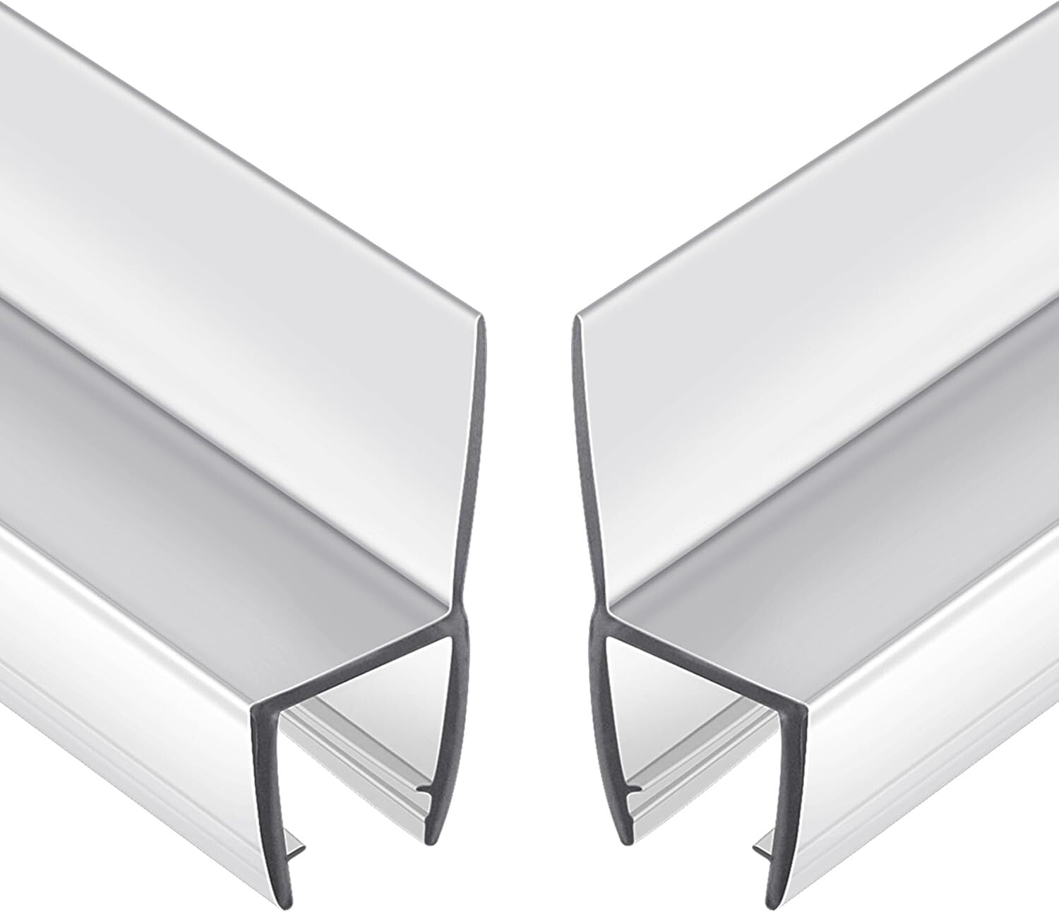 78" Frameless Shower Door Seal Strip - Easy Install Silicone Side Seals, 2-Pack