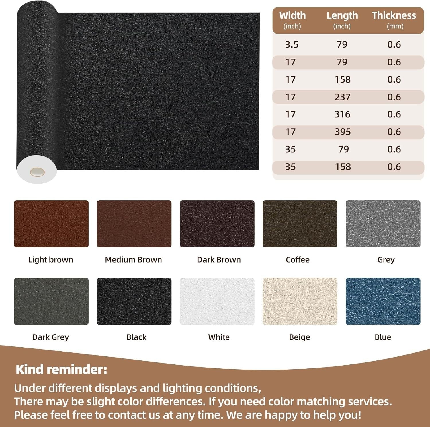 35X79 Inch Self-Adhesive Leather Patch | Waterproof & Scratch-Resistant Tool