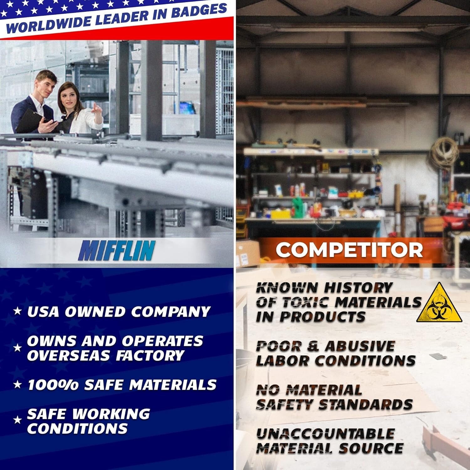 Bulk 250 Clear 4x3 Inch ID Badge Holders - Fast Loading & Durable Protection