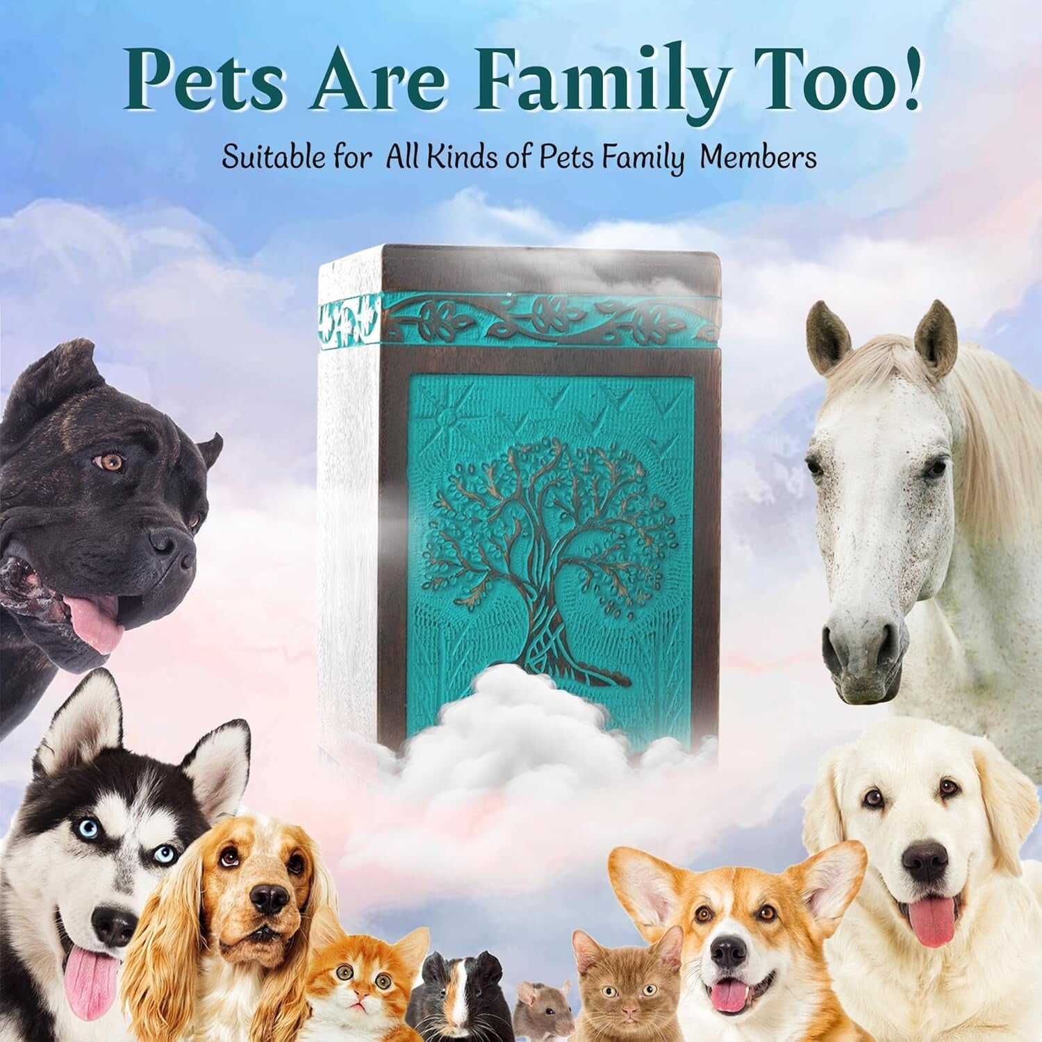 Elegant Mango Wood Cremation Urn: Handcrafted, TSA Approved, 115 lbs Capacity