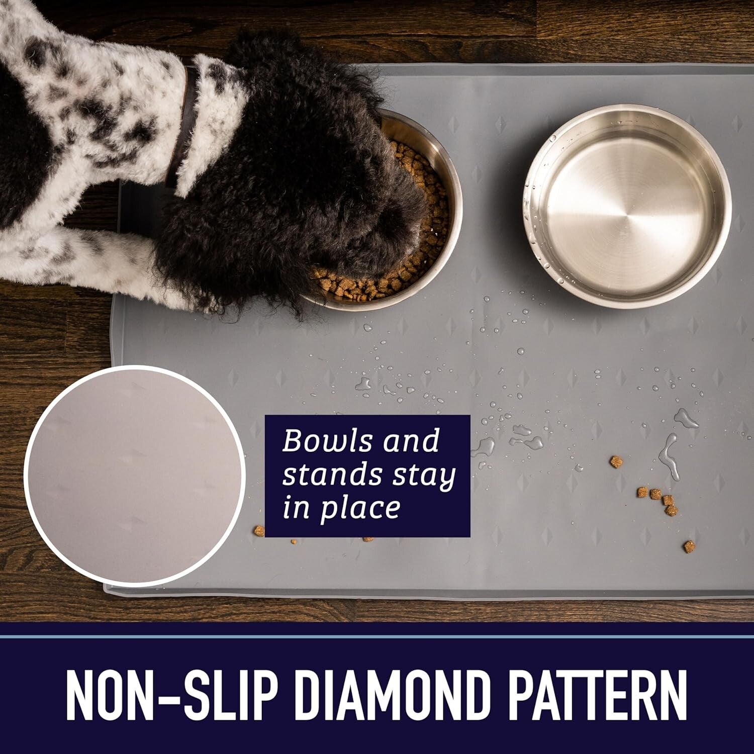 Dishwasher Safe Pet Feeding Mat - Waterproof Extra Large Size for Dogs & Cats