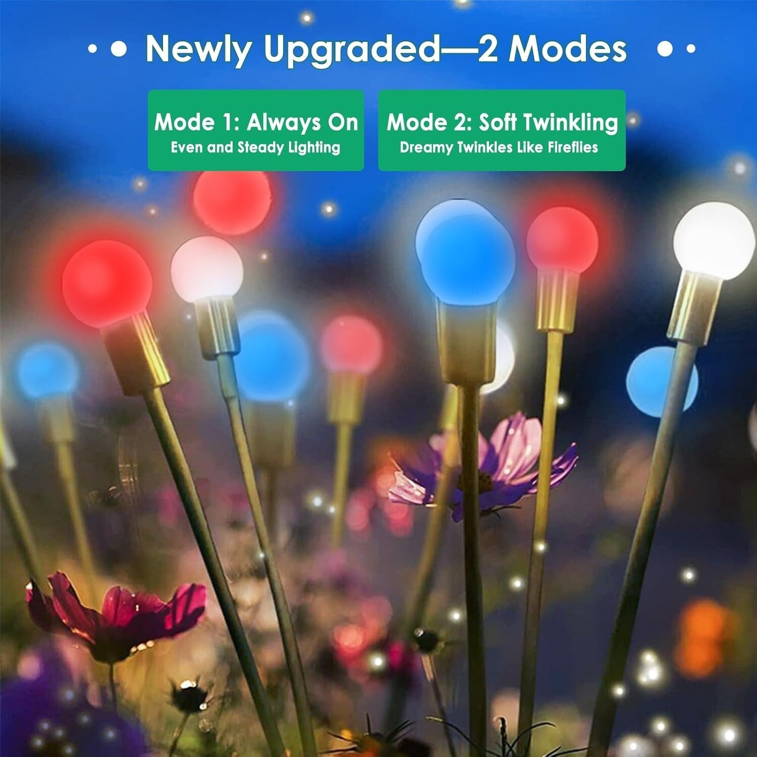 Brighten Your Garden with Solar 4th of July Lights - 8 Durable LED Decorations